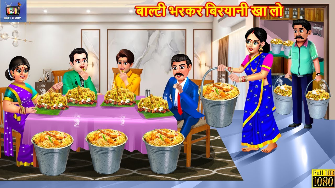 बाल्टी भरकर बिरयानी खा लो | Balti Bharkar Biryani | Hindi Kahani | Moral Stories | Bedtime Stories