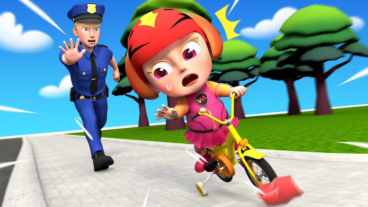 Soo Trips on a Can 🚲 | Police Comes to Help | Safety for Kids | Rosoo Nursery Rhymes & Kids Songs