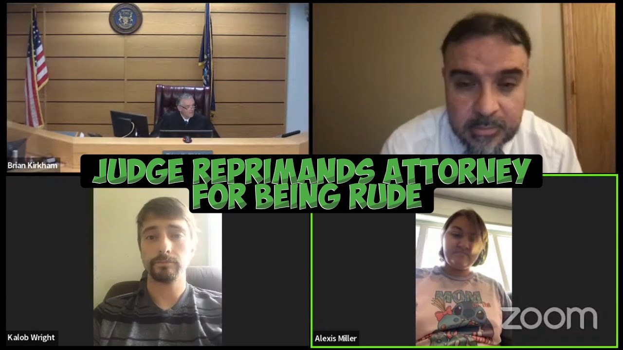 Judge Reprimands Attorney for Being Rude