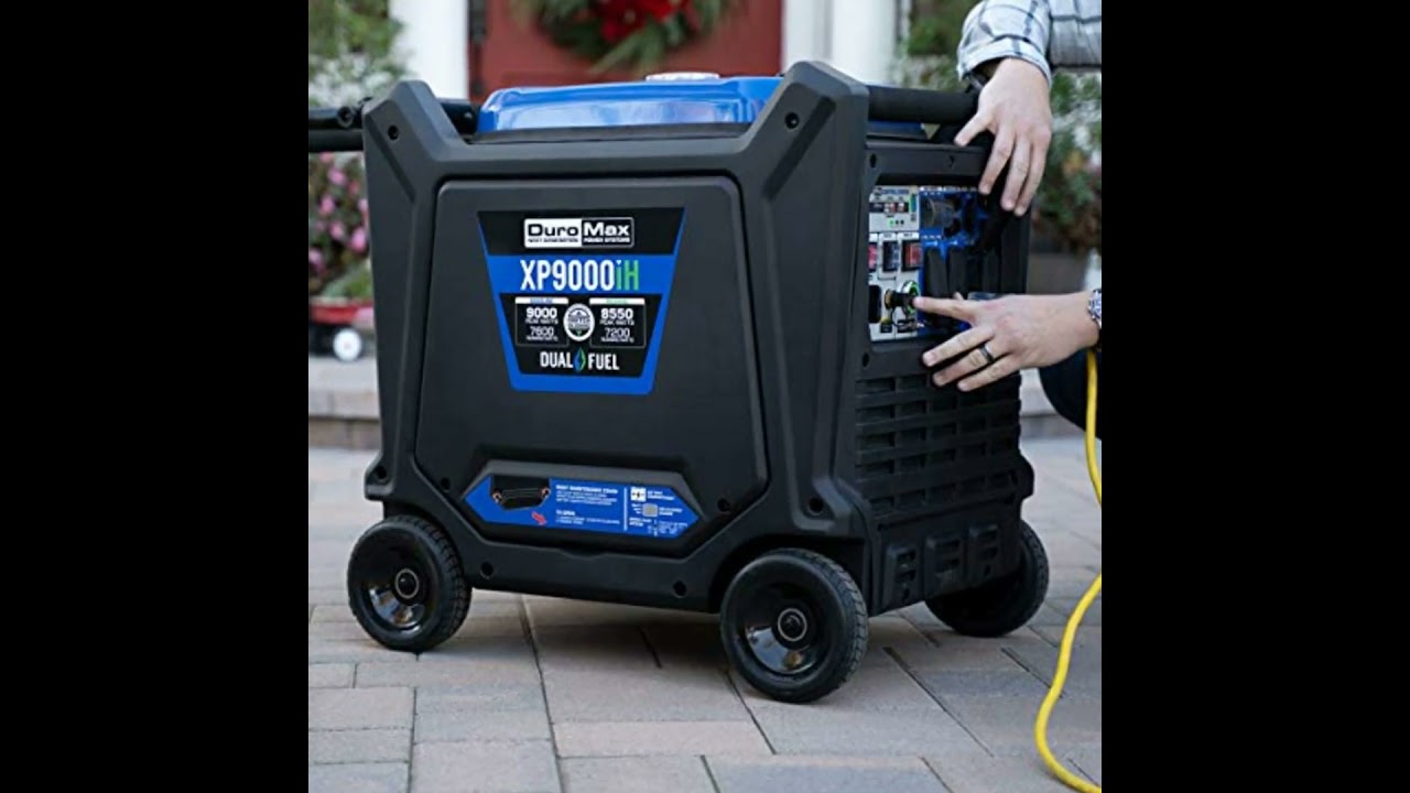 ▷ DuroMax XP9000iH 9000-Watt 459cc Dual Fuel Digital Inverter Hybrid Portable Generator, Blue