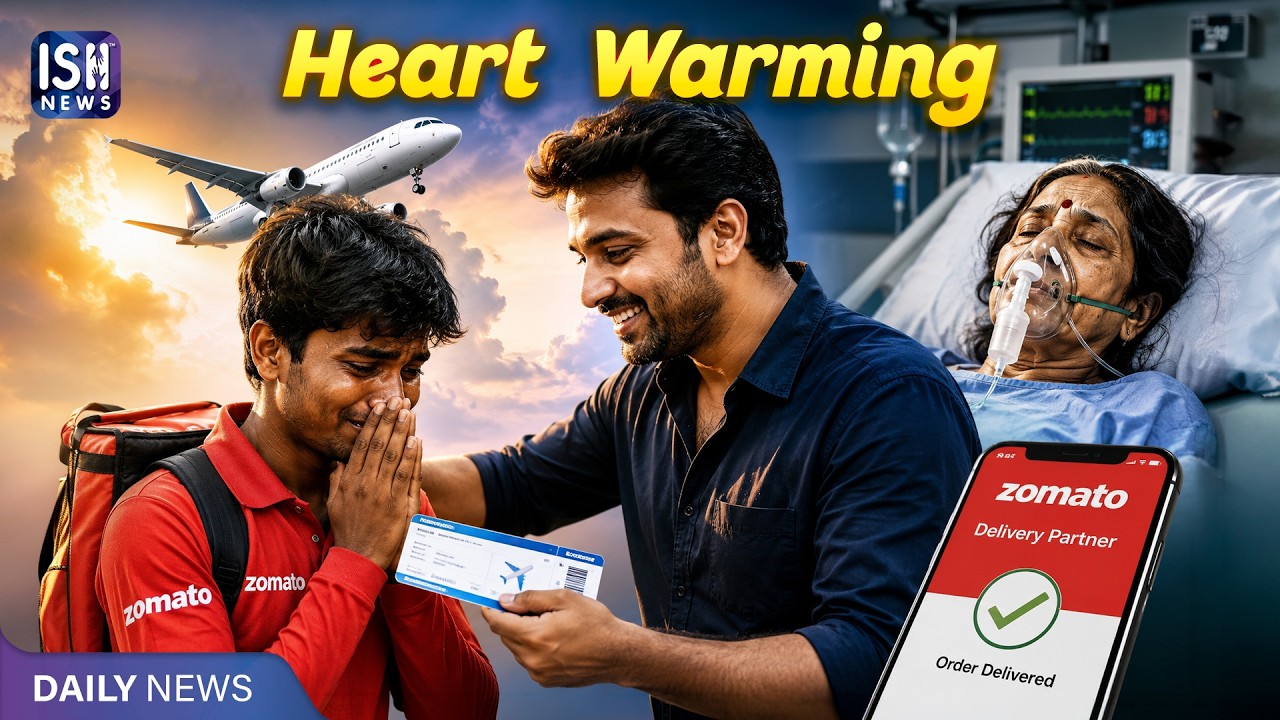 Man Books Flight Ticket For Zomato Delivery Boy To Meet His Mom In ICU | ISH News