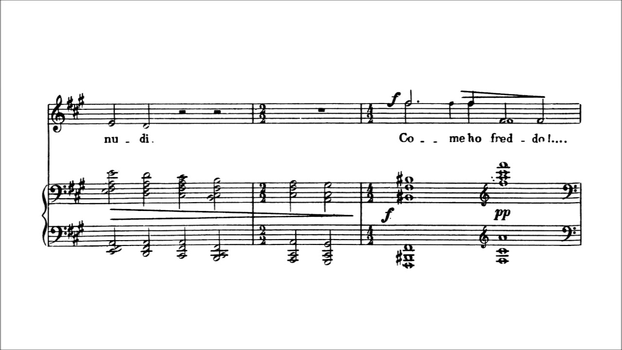 Ottorino Respighi - Nebbie (Baritone version) (1906) [Score]