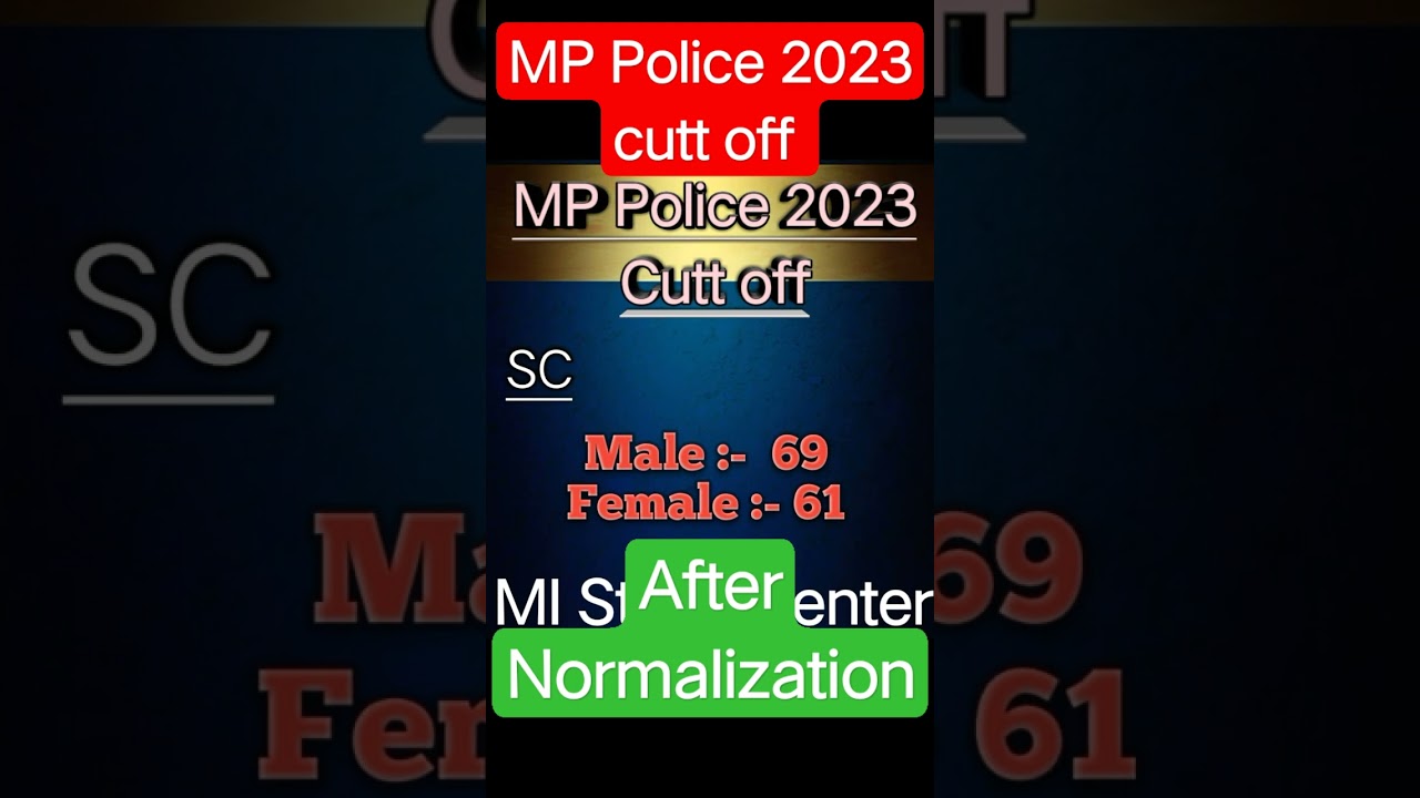 MP Police Constable 2023 cutt off, MP Police cutt off, MP Police physical Cutt off, MP Police Final