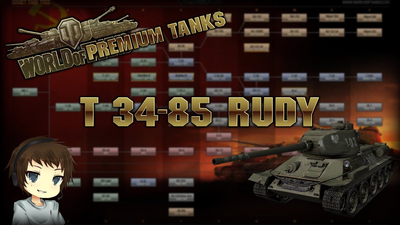 World of Premium Tanks - T-34-85 Rudy »»» World of Tanks Gameplay