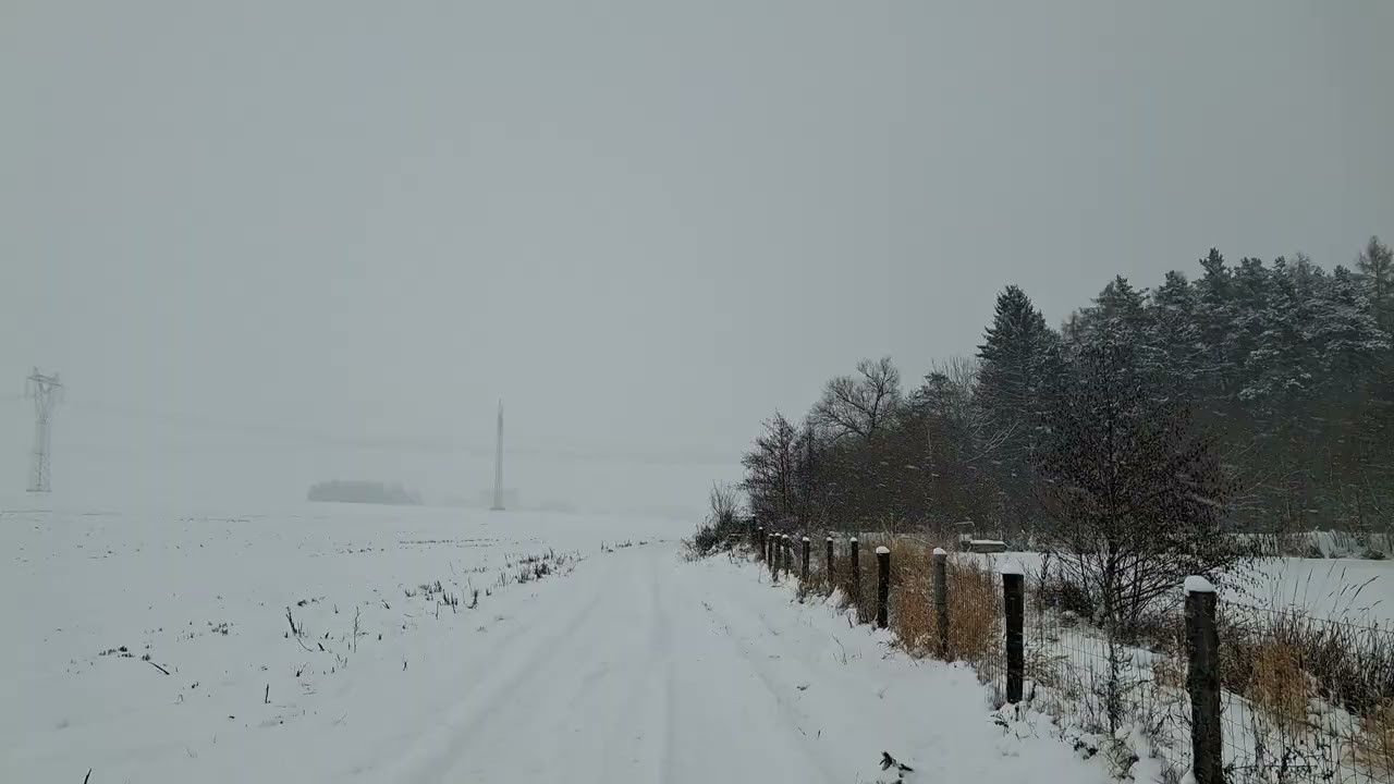 Walking during heavy snowfall