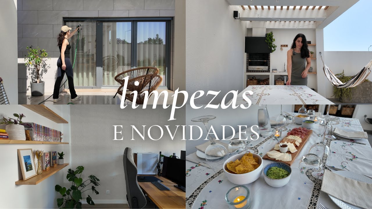 Super limpeza no exterior da casa 🏡 Hambúrguer no bolo do caco + Mudanças no escritório!