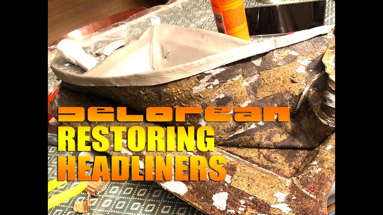 Restoration and recovering of DeLorean DMC12 headlinersHeadliners