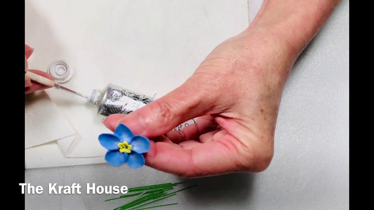 How to make clay Forget Me Not Flowers