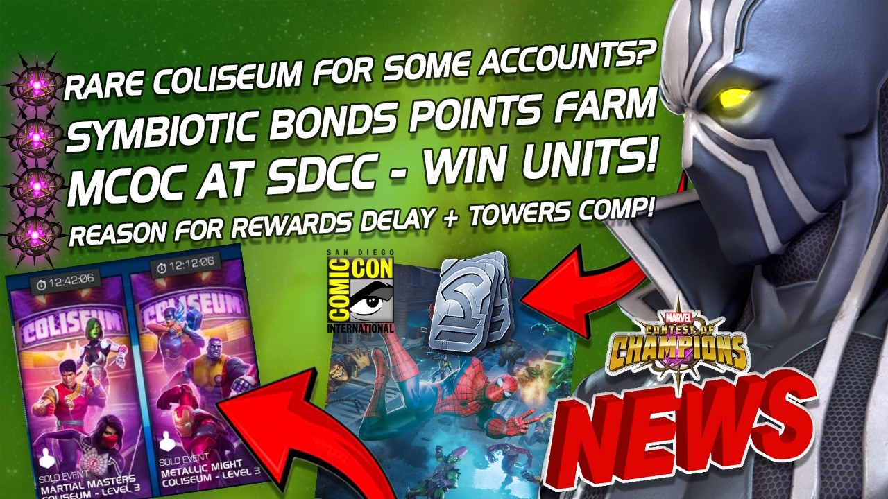 Kabam объясняют задержку наград | Читерство всё ещё процветает | MCOC на SDCC | Редкий Колизей + ...