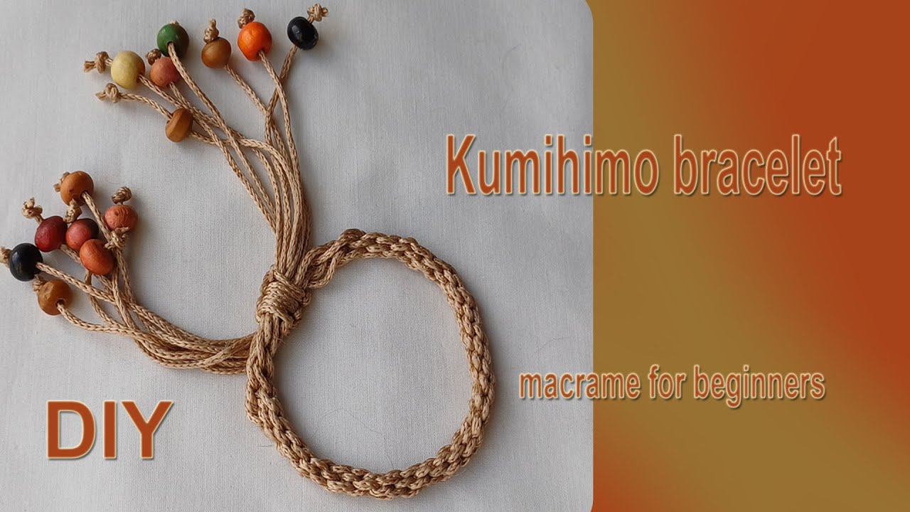 kumihimo bracelet making 💖  / DIY  /  easy training for beginners