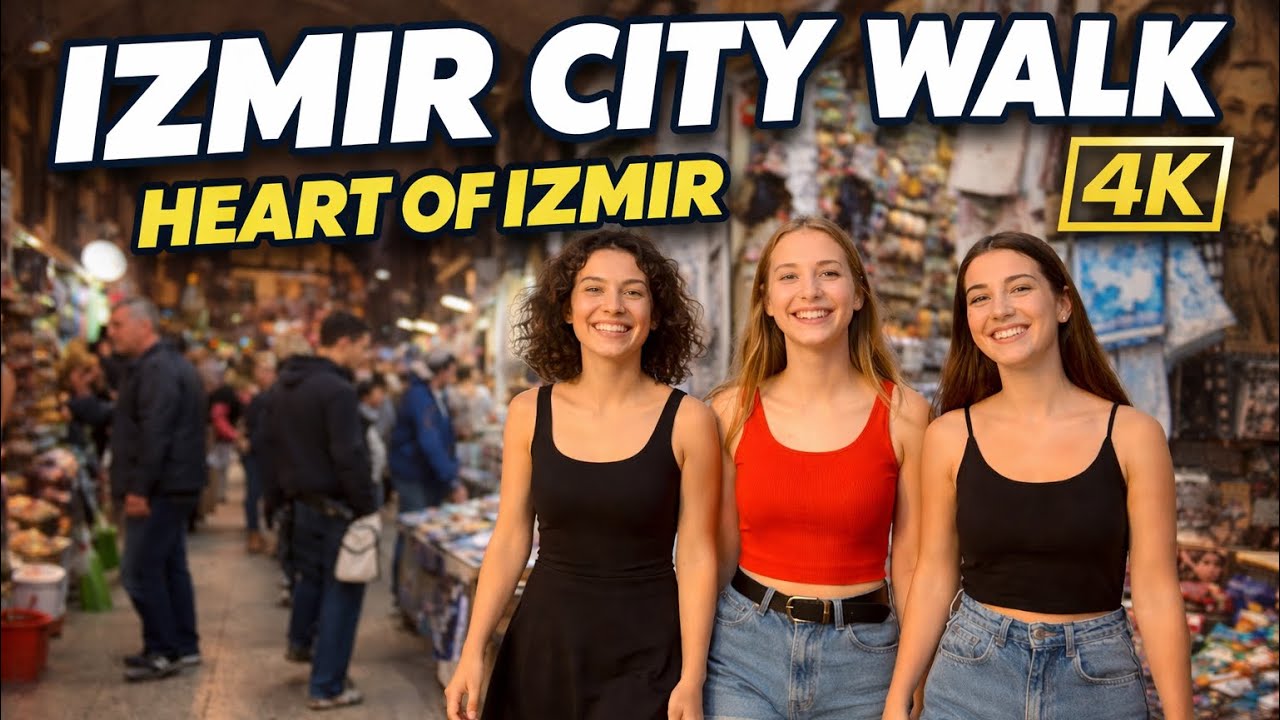 IZMIR CITY WALK | The Heart of Izmir: Alsancak → Konak in 4K