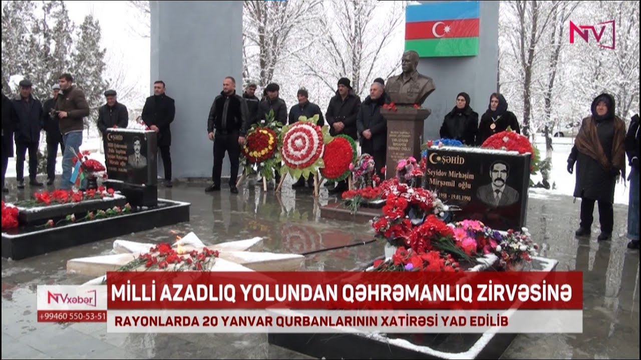 Muxtar Respublikanın rayonlarında 20 Yanvar şəhidlərinin xatirəsi ehtiramla yad edilib