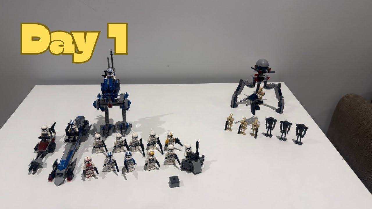 Day 1, Building a Lego Star Wars Clone army