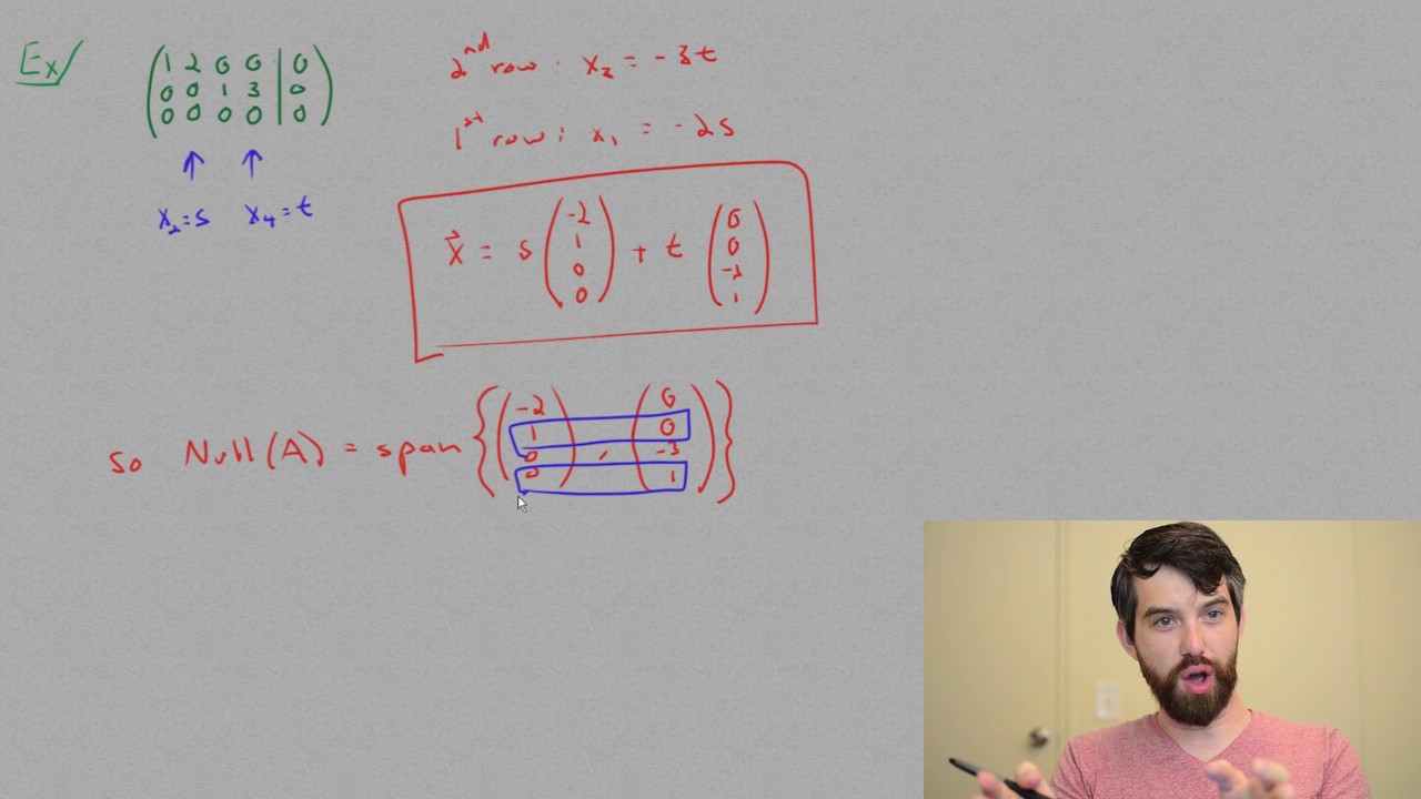 Finding a Basis for the Nullspace or Column space of a matrix A