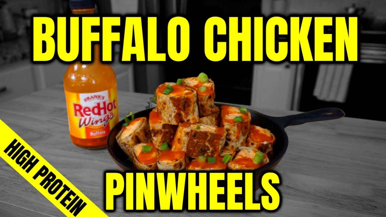 Healthy Buffalo Chicken Pinwheels Recipe l Easy High Protein Recipe