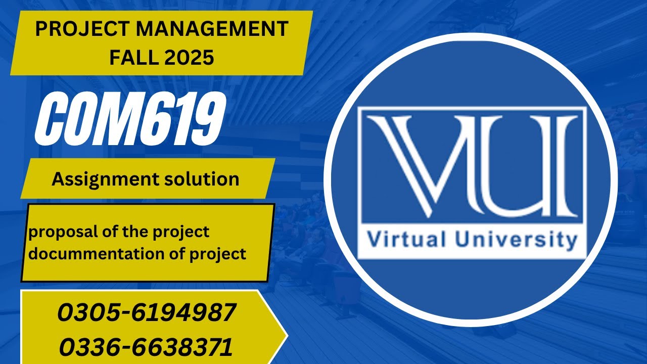 COM619 Final Project Assignment 02  solution Semester Fall 2025  REVISED Proposal for Project