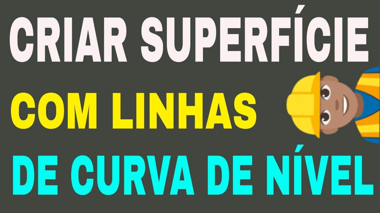 CIVIL 3D CRIAR SUPERFÍCIE USANDO LINHAS DE CURVAS DE NÍVEL DO AUTOCAD