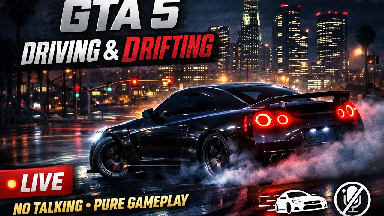 GTA 5 | Late Night Driving & Drifting 🚗💨 (No Talking)
