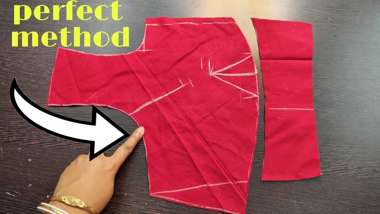 bina galti se ye blouse cutting kare direct fabric pe//ब्लाउज कटिंग सबसे सरल तरीका/elit cut blouse