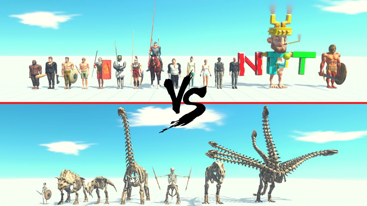 All Humans Vs Skeleton Faction ARBS | Animal Revolt Battle Simulator