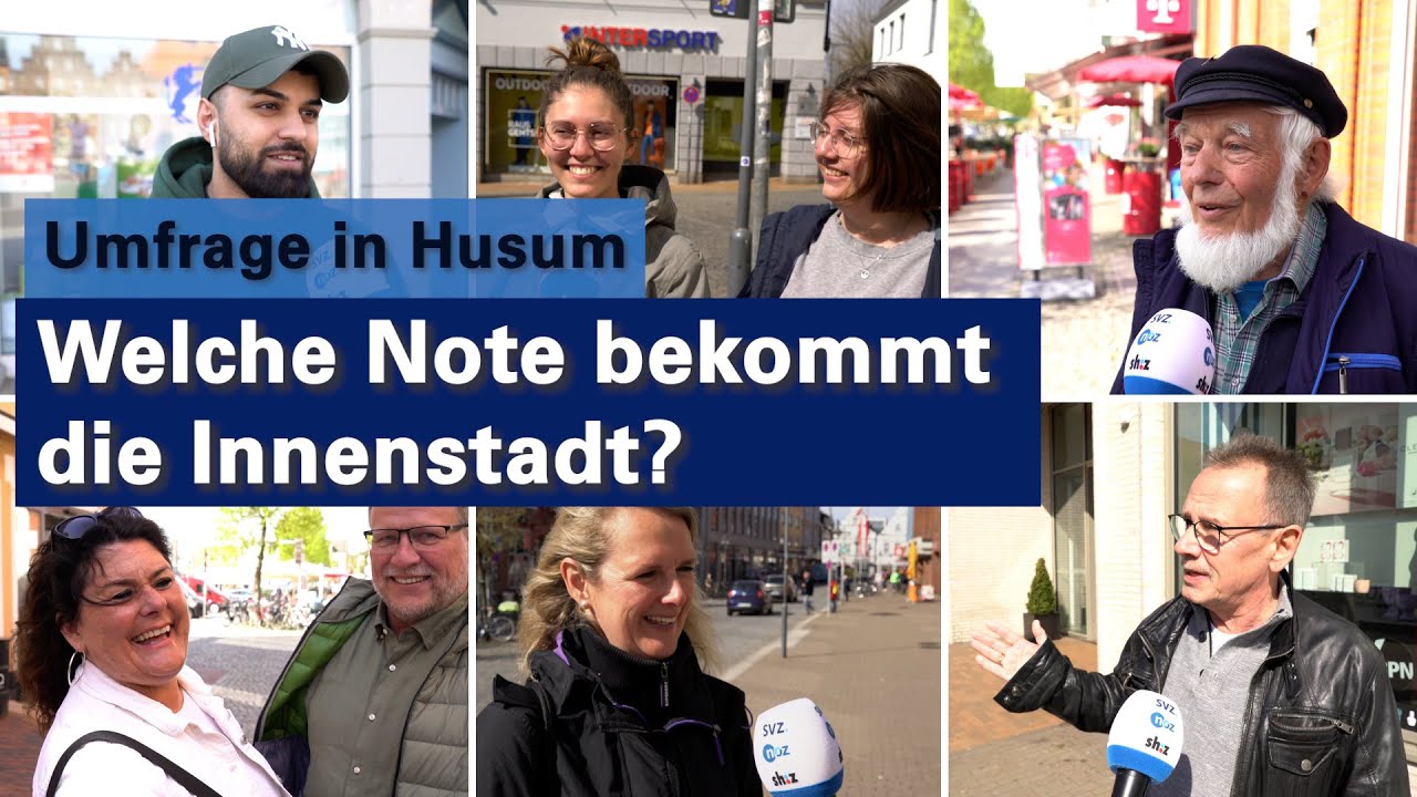 Videoumfrage: Wie bewerten Husumer ihre Innenstadt?