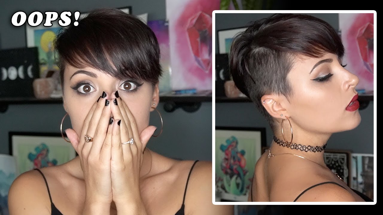 CUTTING MY PIXIE FOLLOWING BRAD MONDO'S HAIR TUTORIAL | Kinda... Major Fail?!