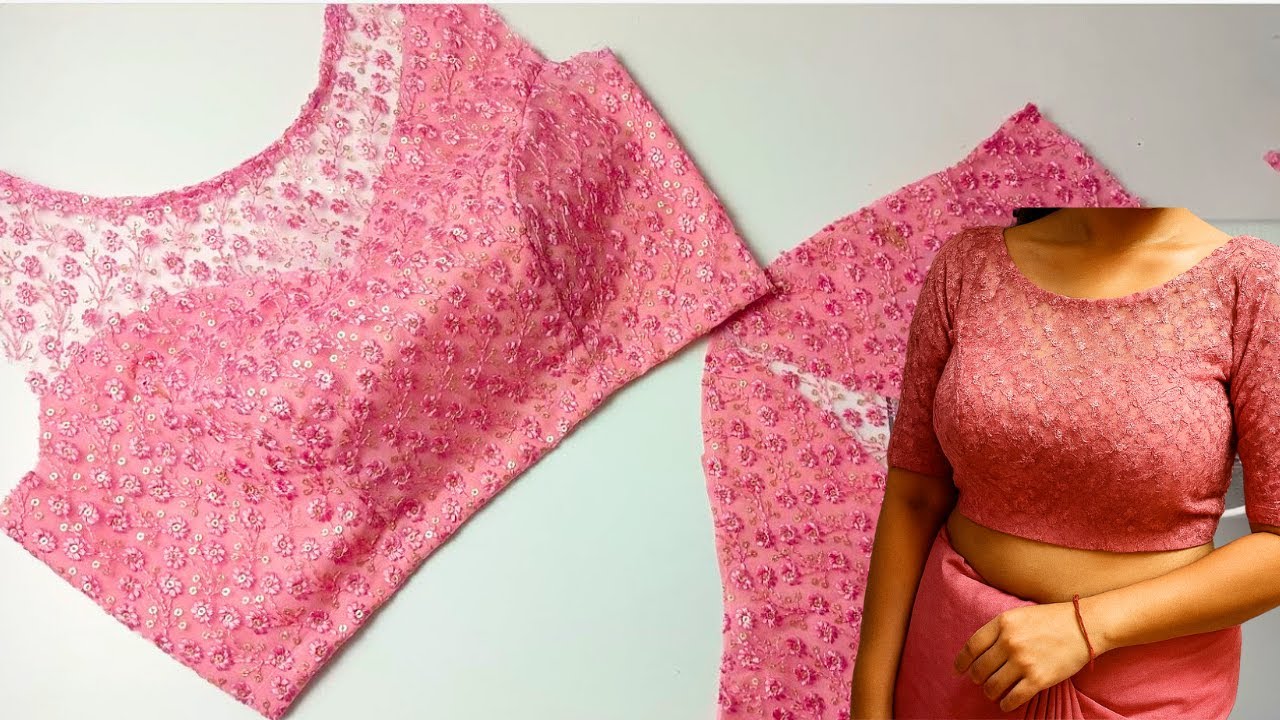 Net Transparent blouse | Transparent blouse designs | Transparent neck design 2025