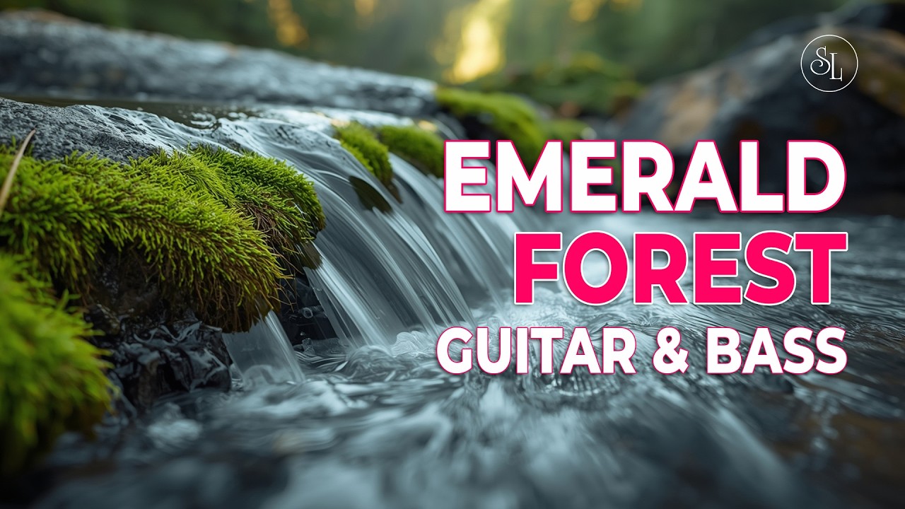 Whispering Chill Music🌲#71 | Guitar & Bass by the Hidden Forest Waterfall