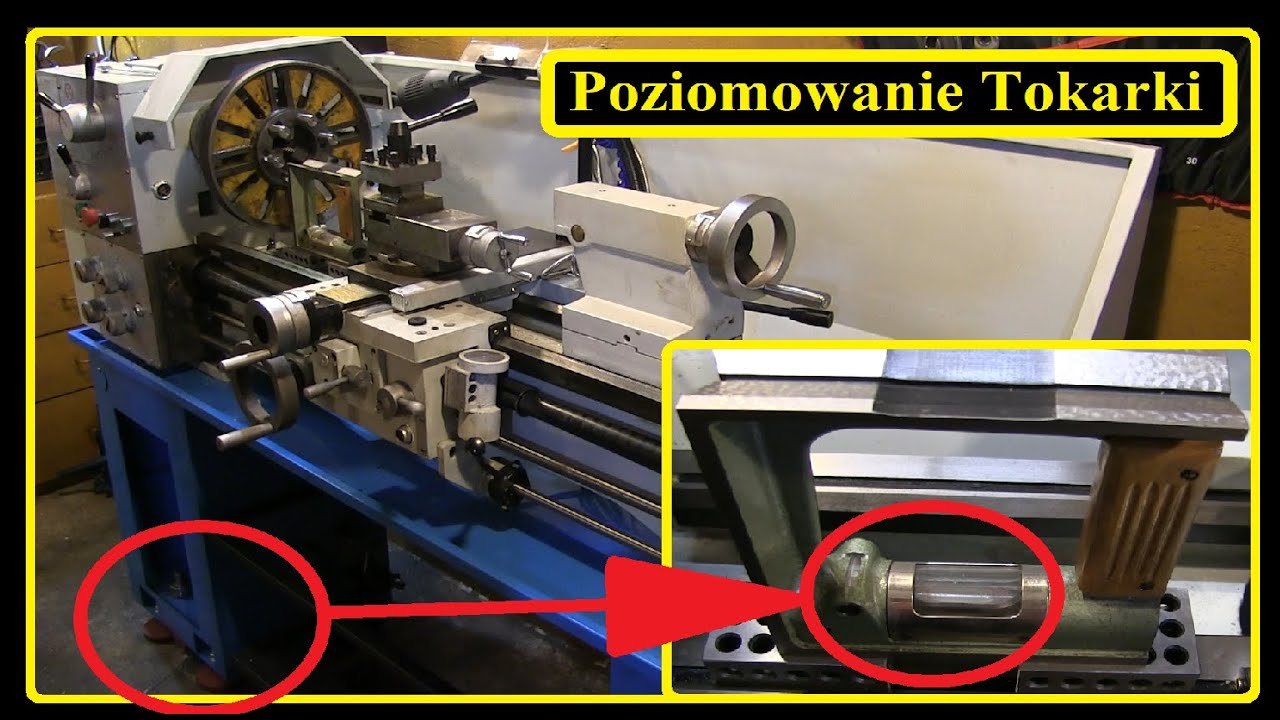 Poziomowanie Tokarki - Tokarka MTP 360x1000  CZ1440G/1 ustawiona na miejscu :)