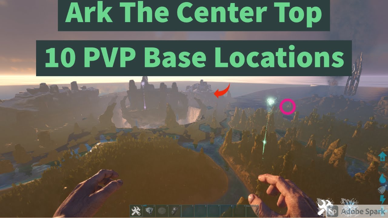 Top 10 Center PVP Base locations| Ark Survival Evolved