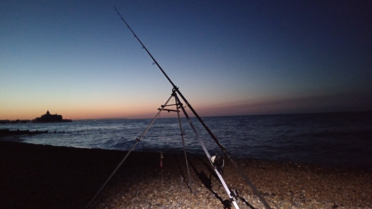 SEA FISHING UK - SEA FISHING IN EASTBOURNE - EARLY MORNING FISH WITH AWESOME SUNRISE