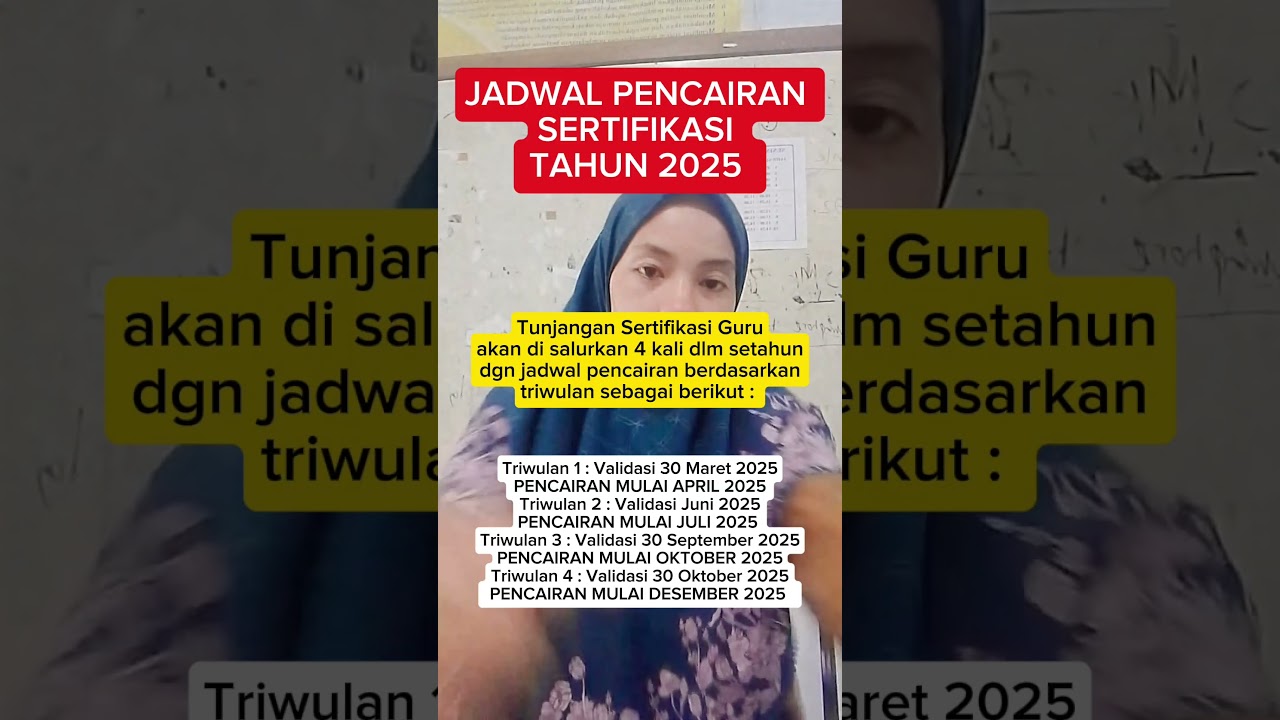 Jadwal pencairan sertifikasi bagi yang lulus PPG tahun 2025