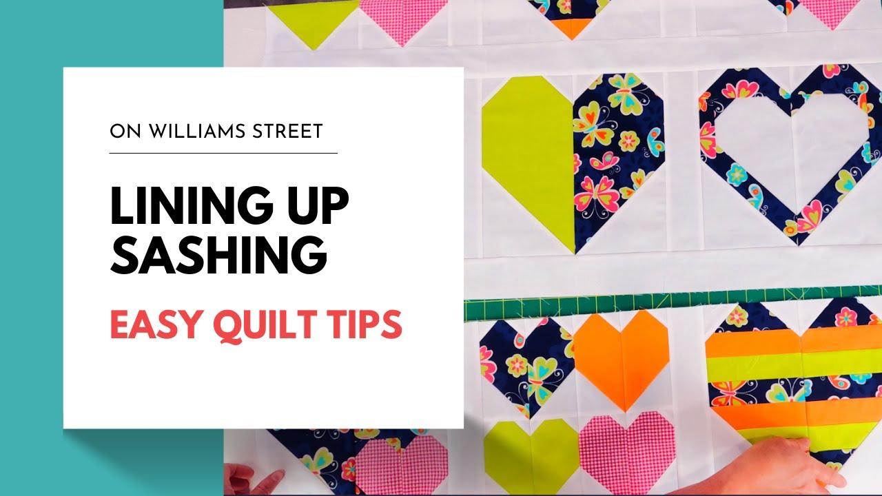 How to Easily Line Up Sashing between Quilt Blocks with On Williams Street