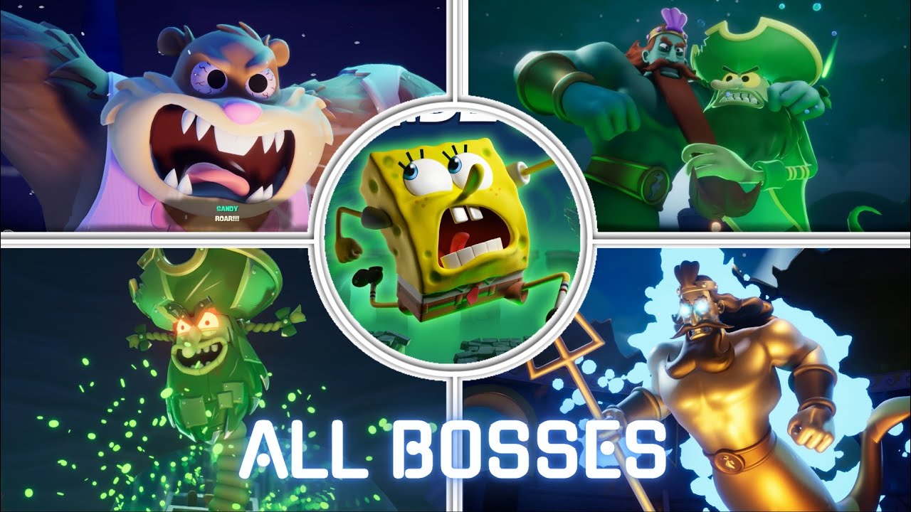 SpongeBob SquarePants: Titans of the Tide — все битвы с боссами и концовки — PS5 Pro 4K Геймплей