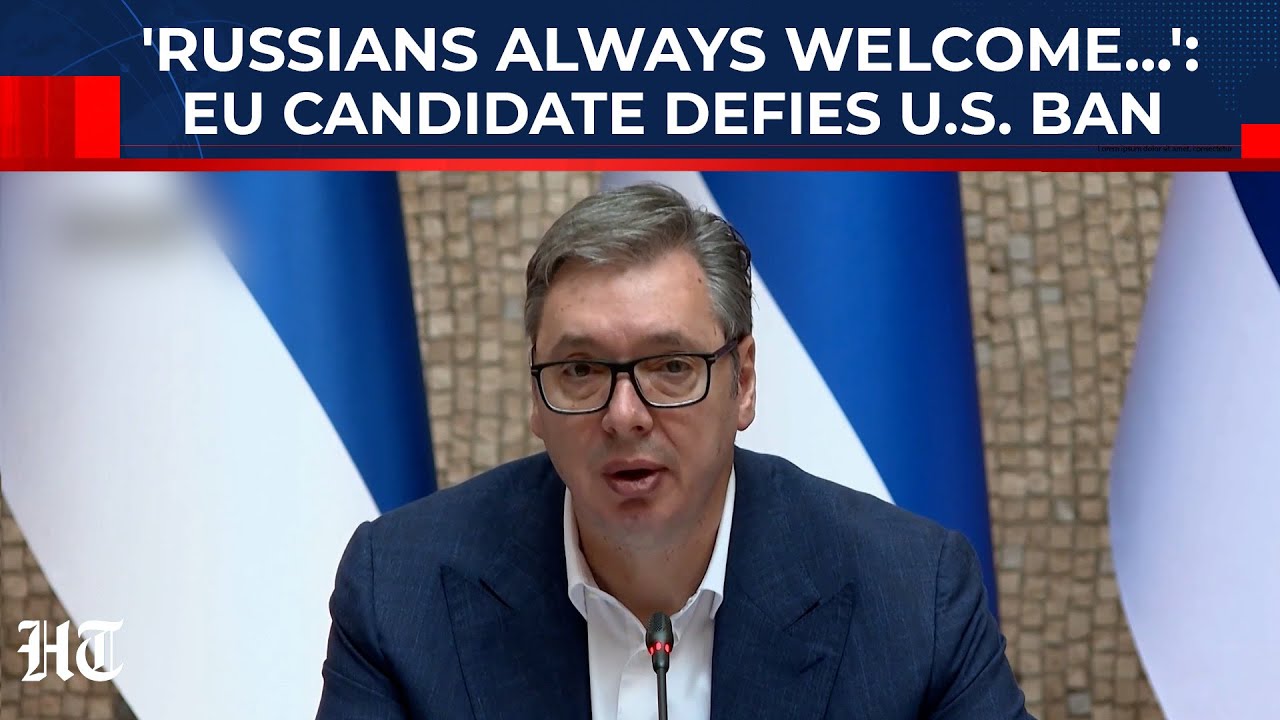 EU Candidate Defies Trump's Sanctions, Goes On TV To Welcome Russians| Vucic,Serbia,Putin,US,Ukraine