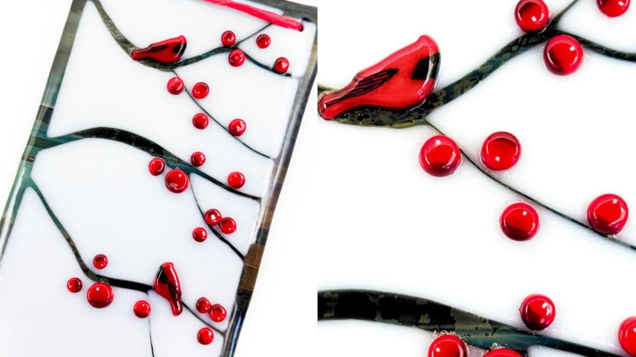 Fused Glass Whispers in Red