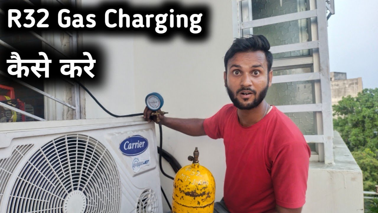 How to r32 gas charging in hindi | Mr aamir