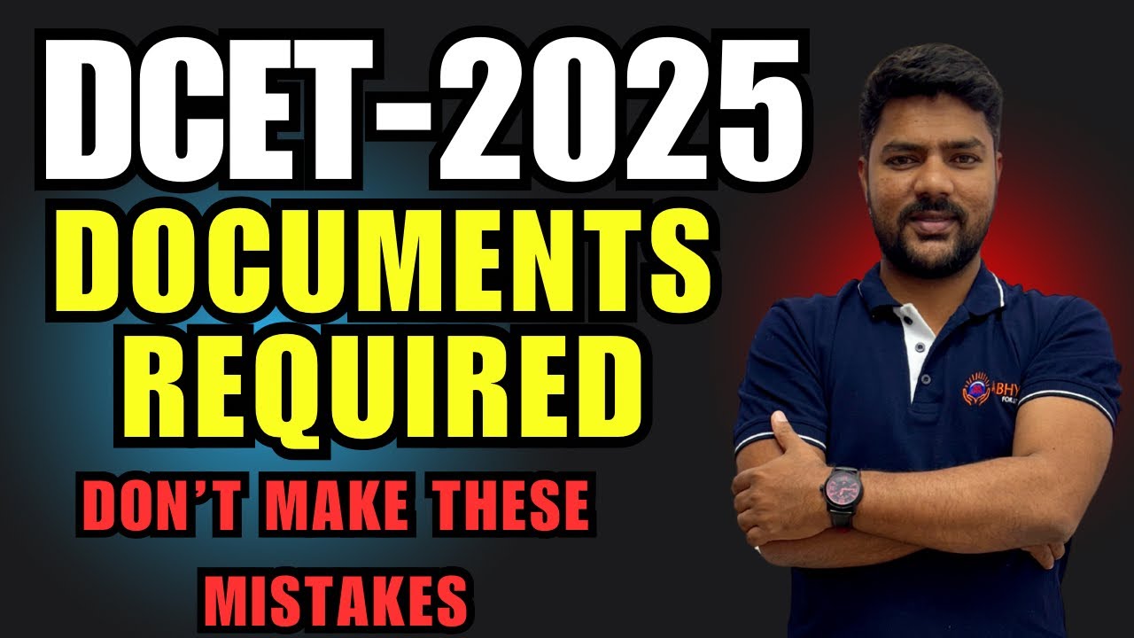 DCET 2025 | Documents required for Dcet | Abhyasa Academy