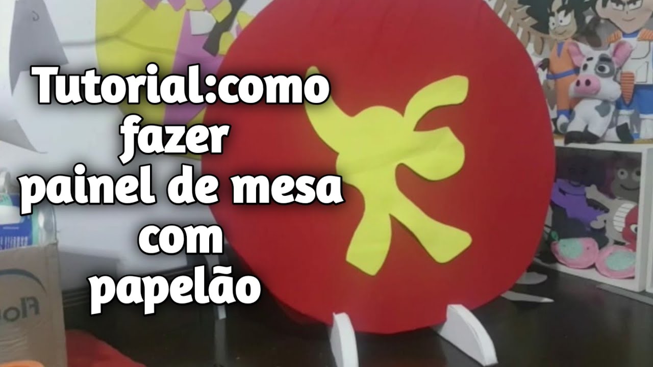 Tutorial como fazer painel de mesa usando papelão.