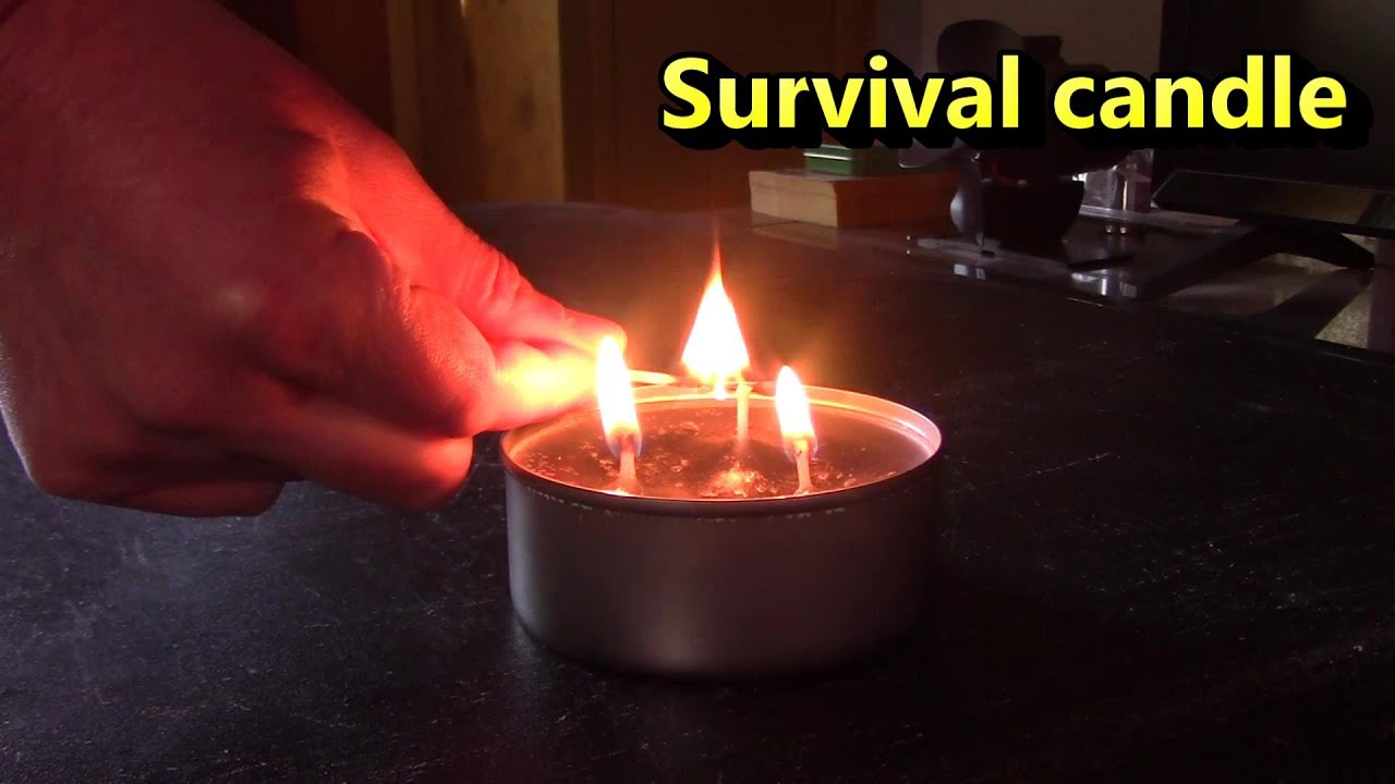 How to make a 3-Wick Candle! Homemade Survival Candle! Easy DIY (super simple) 18 hr burn - reusable