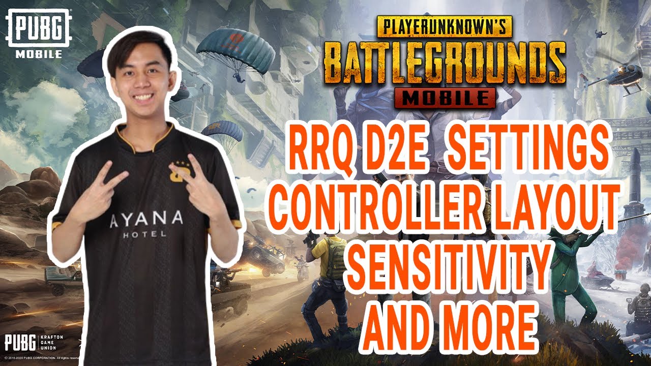 RRQ D2E PUBG Mobile Settings Controller Layout and Sensitivity | Controller Layout PUBG Sensitivity