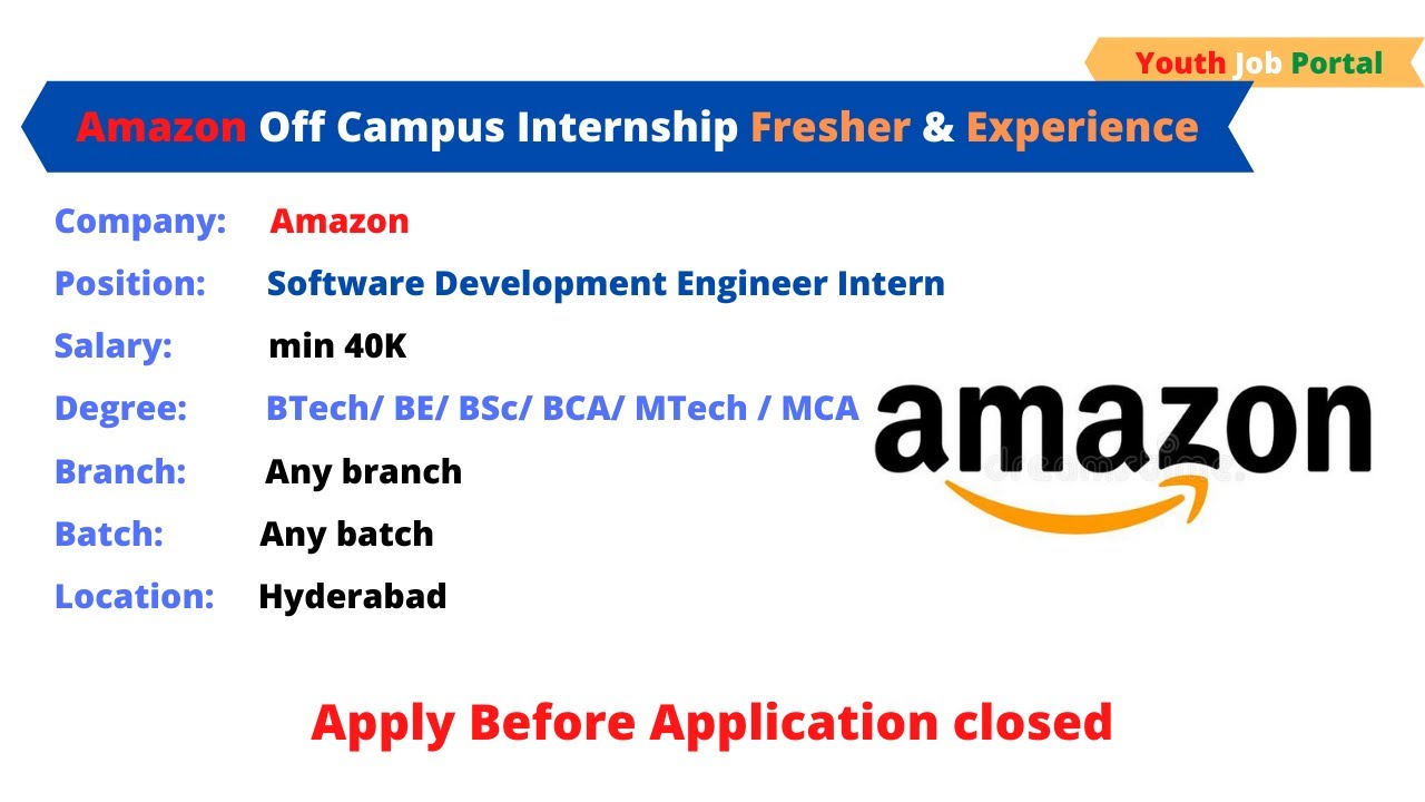 amazon internship 2021|amazon recruitment 2021| latest off campus drive 2021 |final year internship