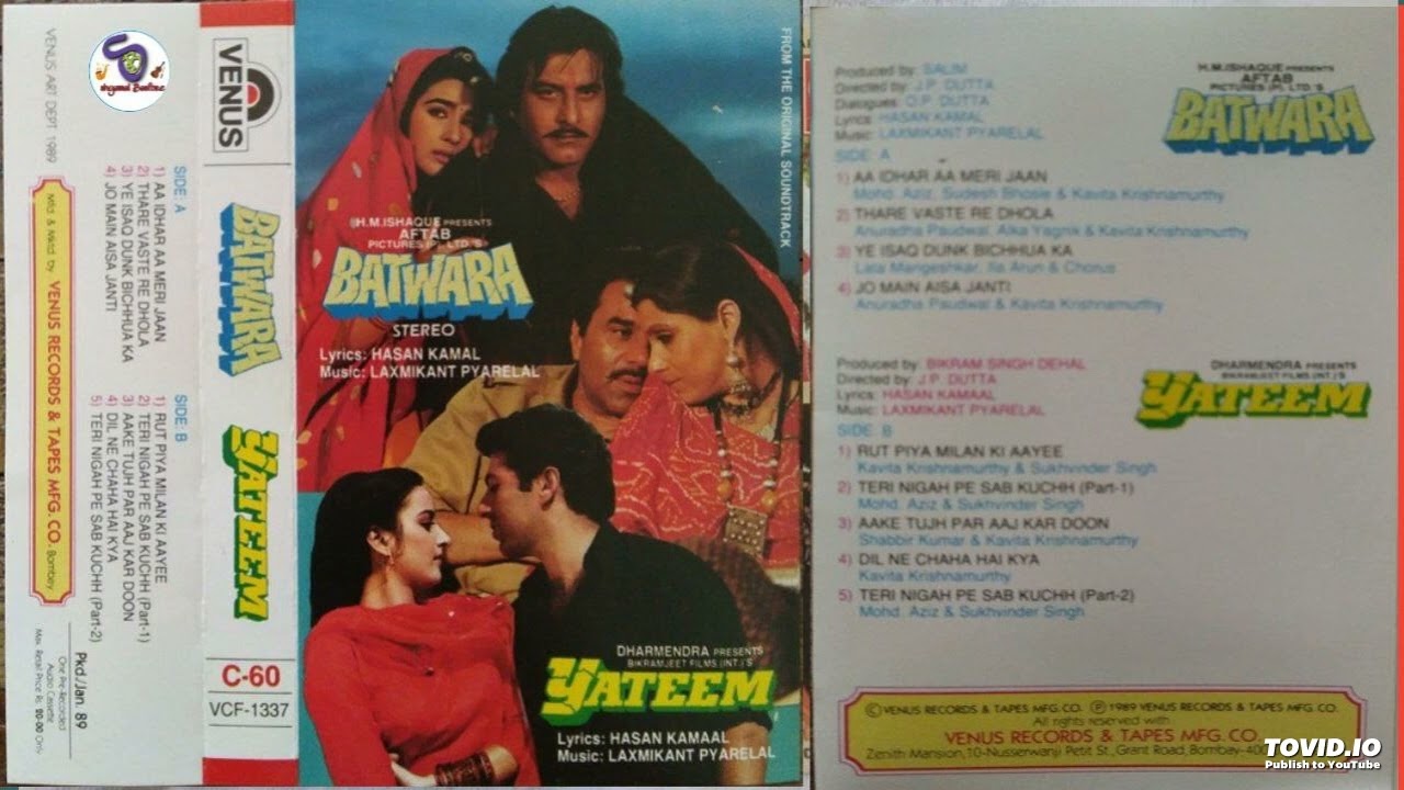 Batwara & Yateem- (1989) Side-A !! Audio Jukebox !! Alka Yagnik, Anuradha,Kavita