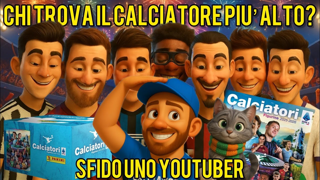 CHI TROVA IL CALCIATORE PIÙ ALTO? Calciatori 2025-26 #calciatoripanini 