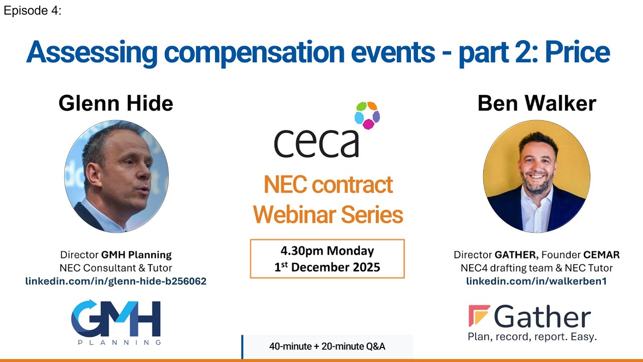 NEC4: Assessing compensation events part 2: Price