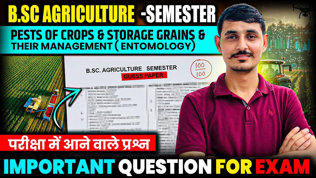 pest of crops & stored grains and their management guess paper solution bsc agriculture 5th semester