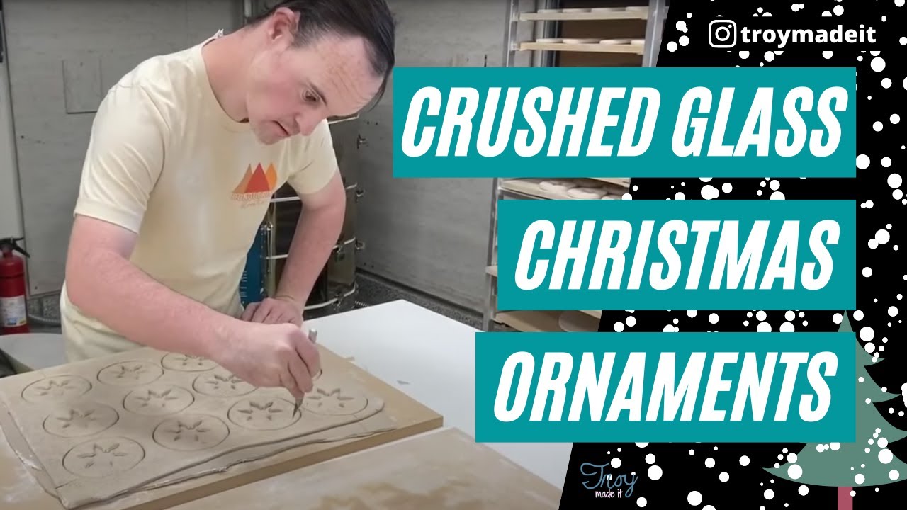 How To Make Ceramic Christmas Ornaments Using Crushed Glass | Pottery for Beginners | Troy Made It