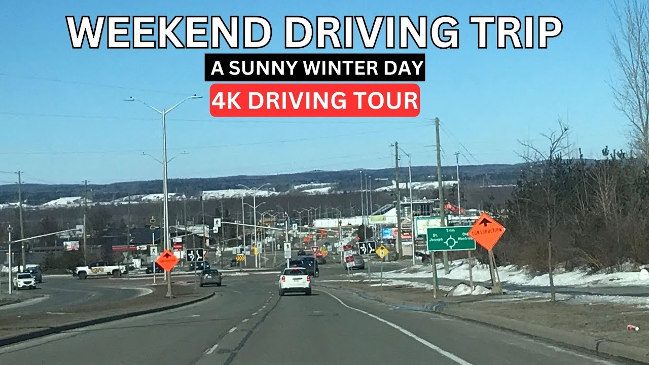 A Sunny Winter Weekend 4K Driving Tour | Orleans  - Petrie Island Ottawa Canada |4K Driving Tour