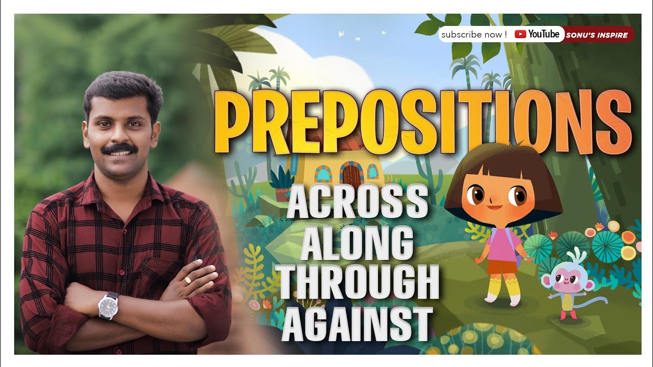 PREPOSITION  ACROSS, ALONG,  THROUGH,  AGAINST  USING SIMPLE TRICKS