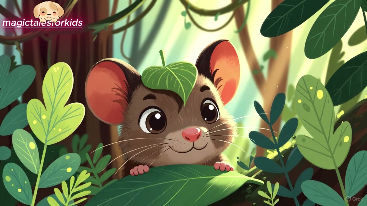 The mouse and sleepy 🐻#animalstoriesforkids #englishstory #viral 